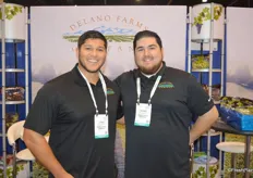 Edgar Contreras and Robert Munoz represent grape grower-shipper Delano Farms.